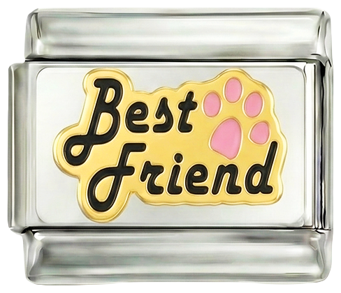 Best Friends, In Black with a Pink Paw