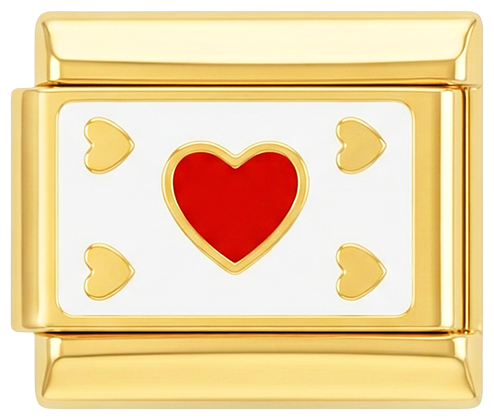 Card inimă auriu