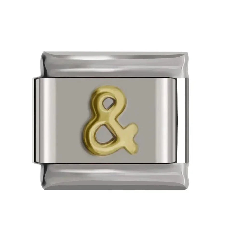 Sign & in Gold, on Silver - Charms Official