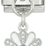 White Flower with Stones, on Silver - White-Flower-with-Stones-on-Silver.png