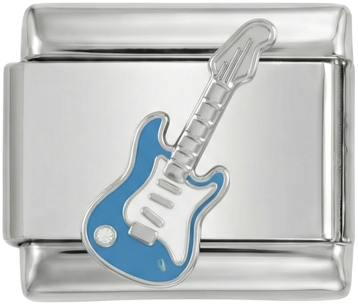 Blue Electric Guitar on Silver - blue-electric-guitar-on-silver.png