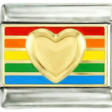 LGBTQ+ Flag, Gold Heart, on Silver - gold-heart-on-lgbtq-flag.png