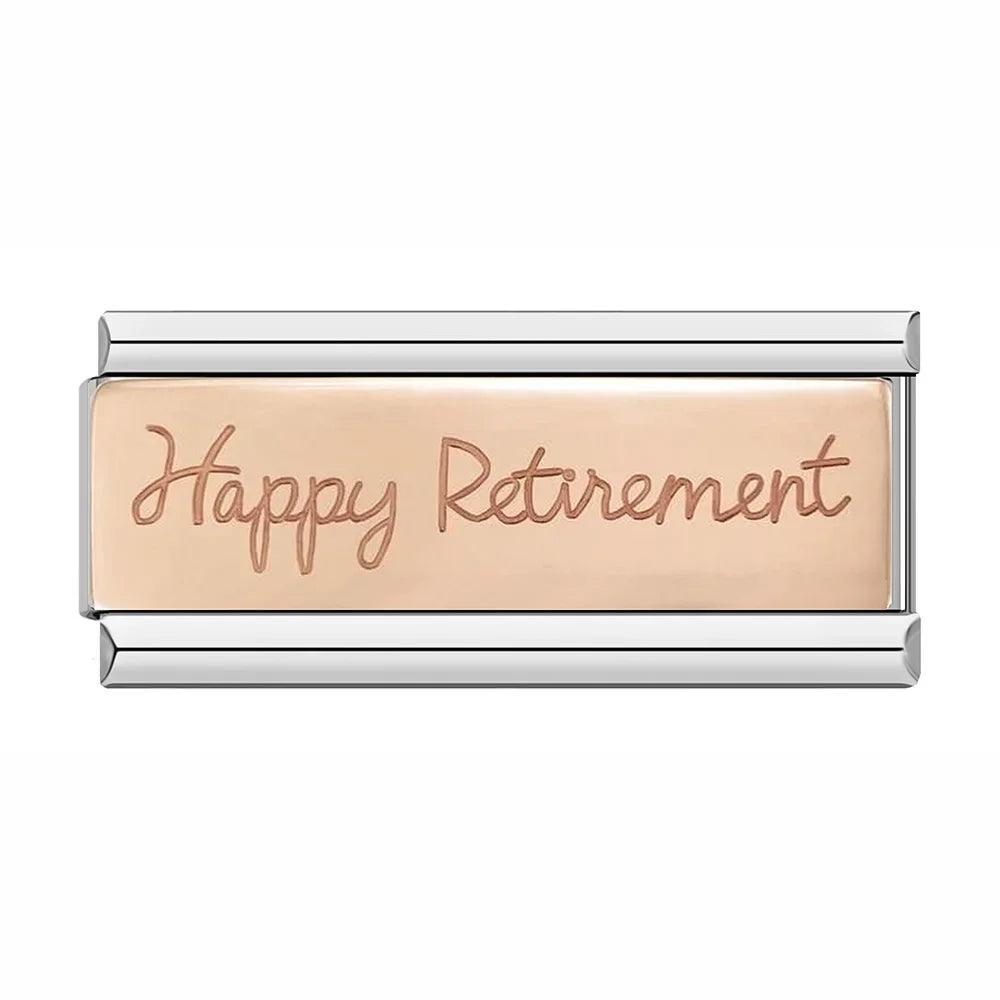 Happy Retirement, on Silver - Charms Official