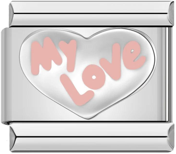 Inimă din argint, dragostea mea în roz