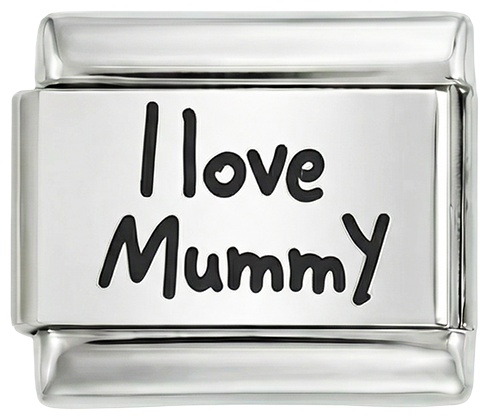I Love Mummy, on Silver - i-love-mummy-on-silver.png