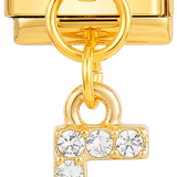 Letter F with stones, Hanging, on Gold - letter-f-with-stones-hanging-on-gold.png