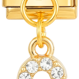 Letter G with stones, Hanging, on Gold - letter-g-with-stones-hanging-on-gold.png