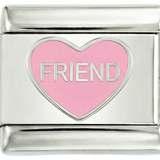 Pink Heart, FRIEND, on silver - pink-heart-friend-on-silver.png