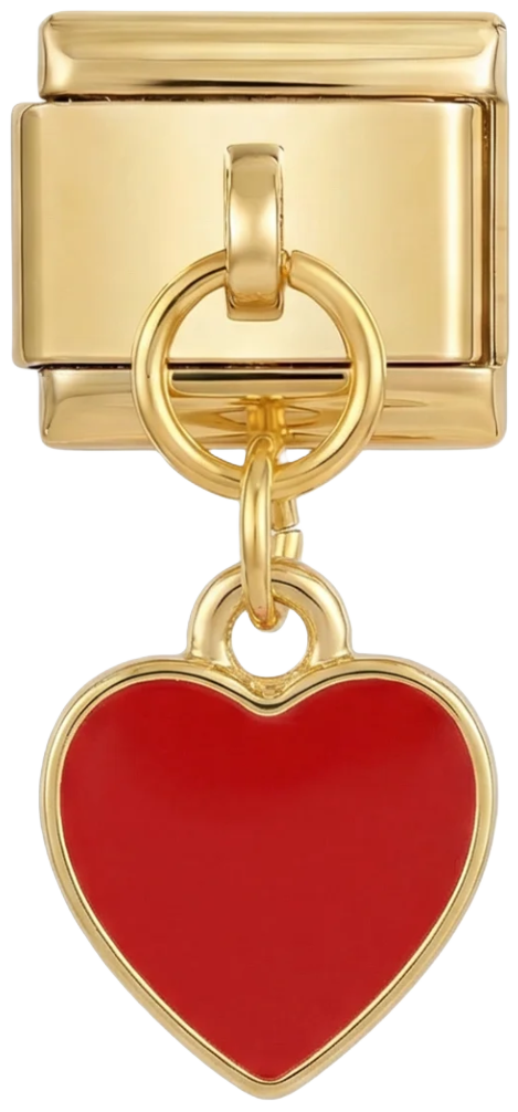 Red Heart Hanging on Gold - red-heart-hanging-on-gold.png
