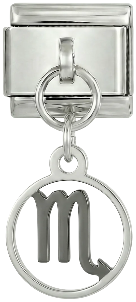 Scorpio Sign, on Silver - scorpio-sign-on-silver.png